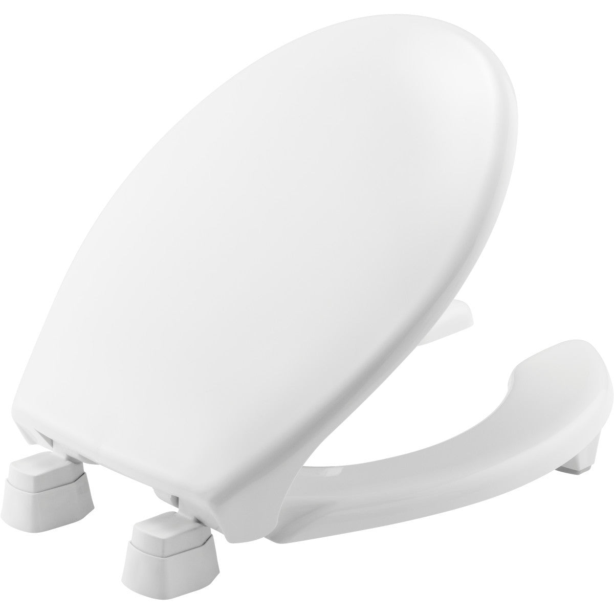 bemis round open front toilet seat in white