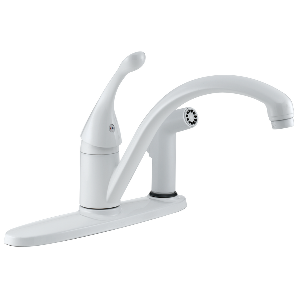 Delta 340 WH DST Collins Kitchen Faucet With Side Spray White   DS937b14fe Ca62 4788 A53c B31f680d0b53 1024x1024 