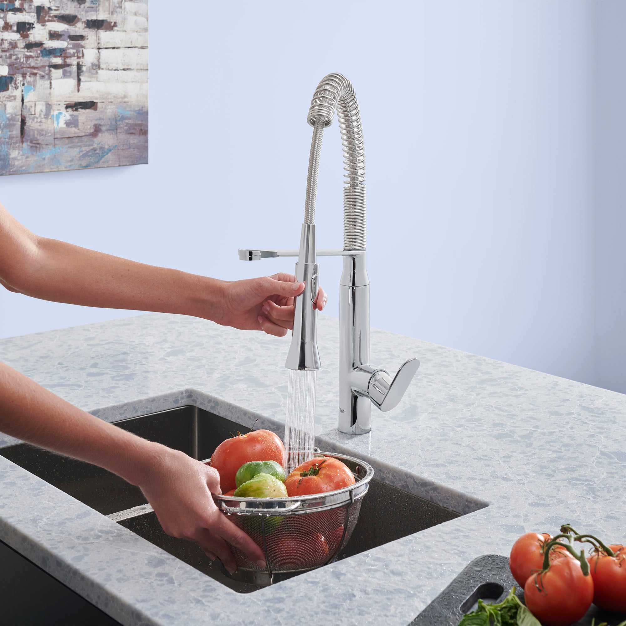 Grohe 31380000 K7 Medium Semi-Pro Kitchen Faucet with Pulldown Spray ...