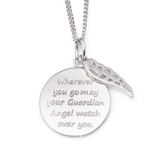 Buy Sterling Silver Guardian Angel Necklace With Optional Personalisation  Online in India - Etsy