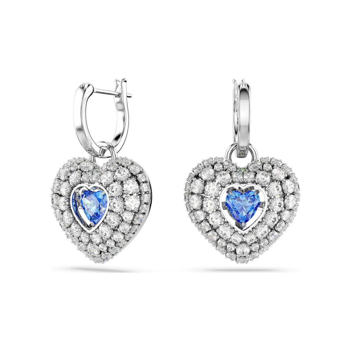 Swarovski 'Hyperbola' Blue & Clear Crystal Heart Drop Earrings 5680392