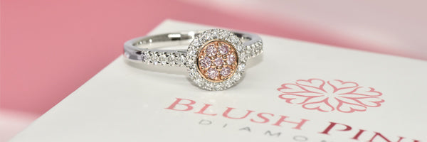pink diamond cluster ring