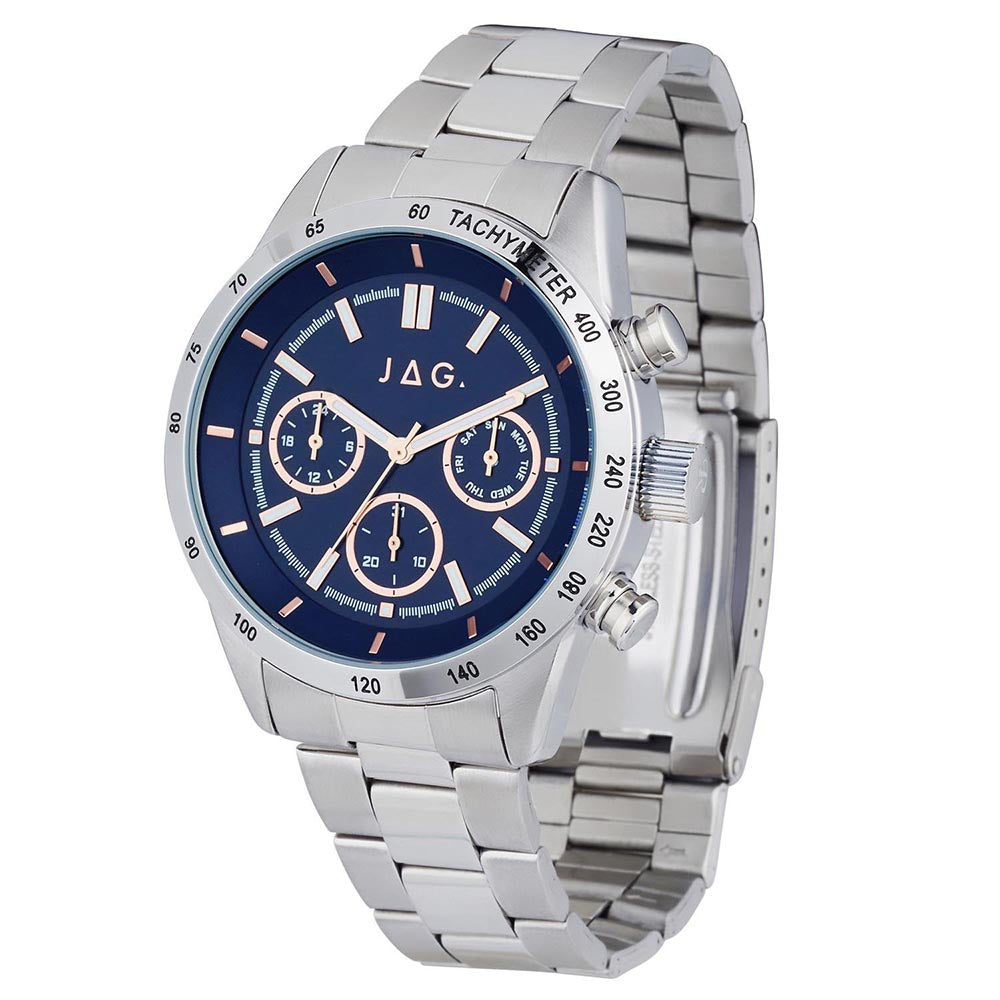 Jag 'Alain' Chronograph Stainless Steel Blue Dial Watch J2329A ...