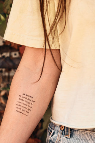 Eccentric Eclectic Woman Armed With Truth Temporary Scripture Tattoos  Review  Giveaway armedwithtruth