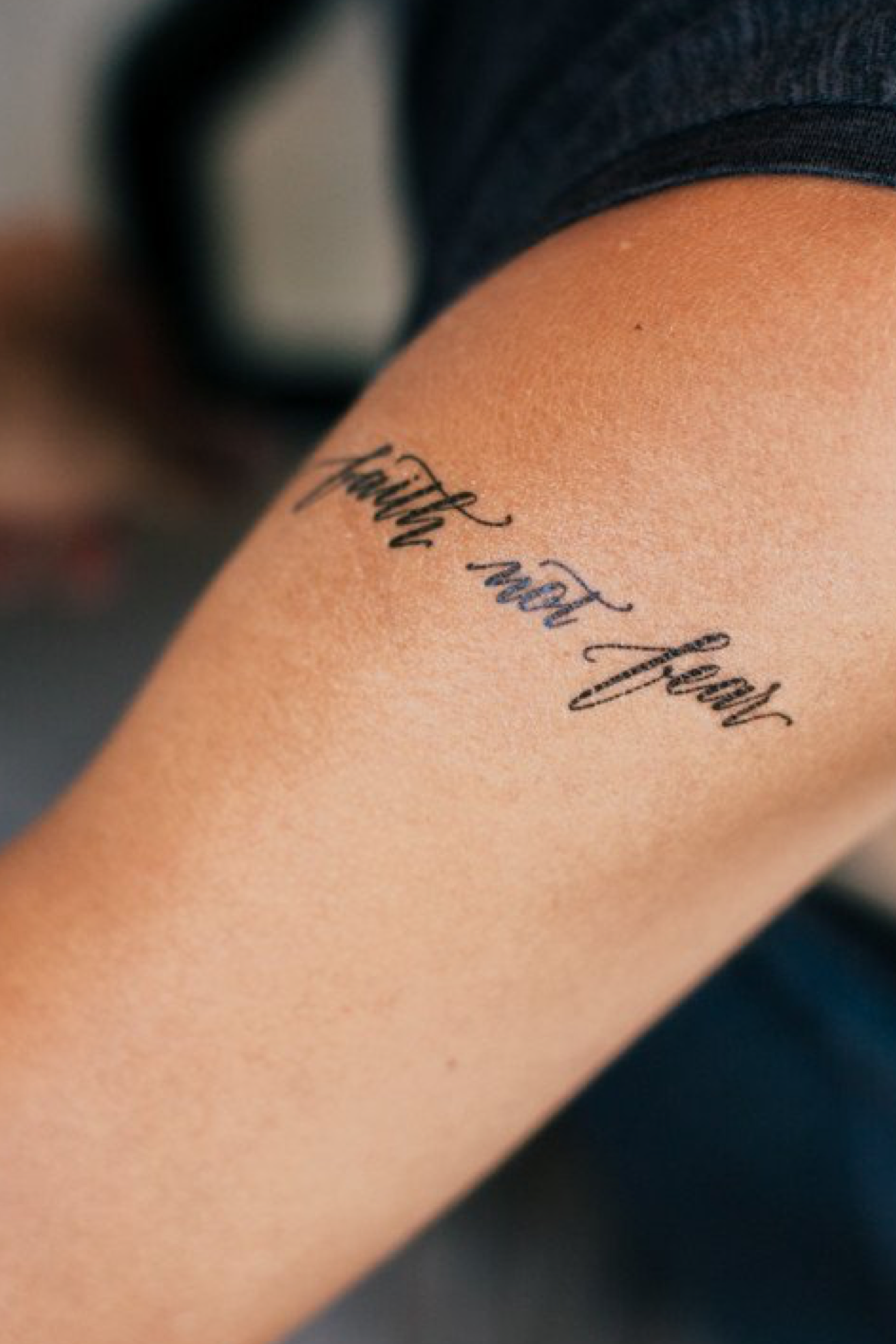 Faith Over Fear Cross Temporary Tattoo  Feminine Cursive  Etsy