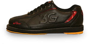 3G Mens Racer Black/Red Right Hand Bowling Shoes - DiscountBowlingSupply.com