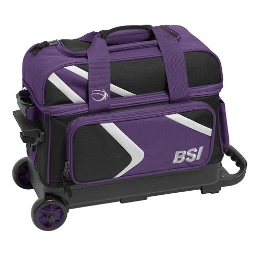 Brunswick Blitz Double Roller Bowling Bag - Purple 