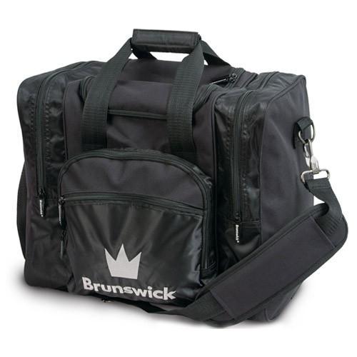 Brunswick Crown Deluxe Double Tote Navy Lime Bowling Bag