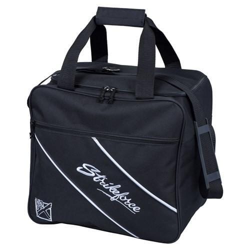 Athletico Bowling Bag for Single Ball - Single Ball Tote Bag with Padded Ball Holder - Fits A Single Pair of Bowling Shoes Up to Mens Size 14 (Black)