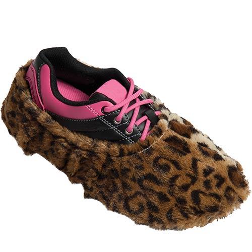 Robby Fuzzy Leopard Bowling Shoe Covers