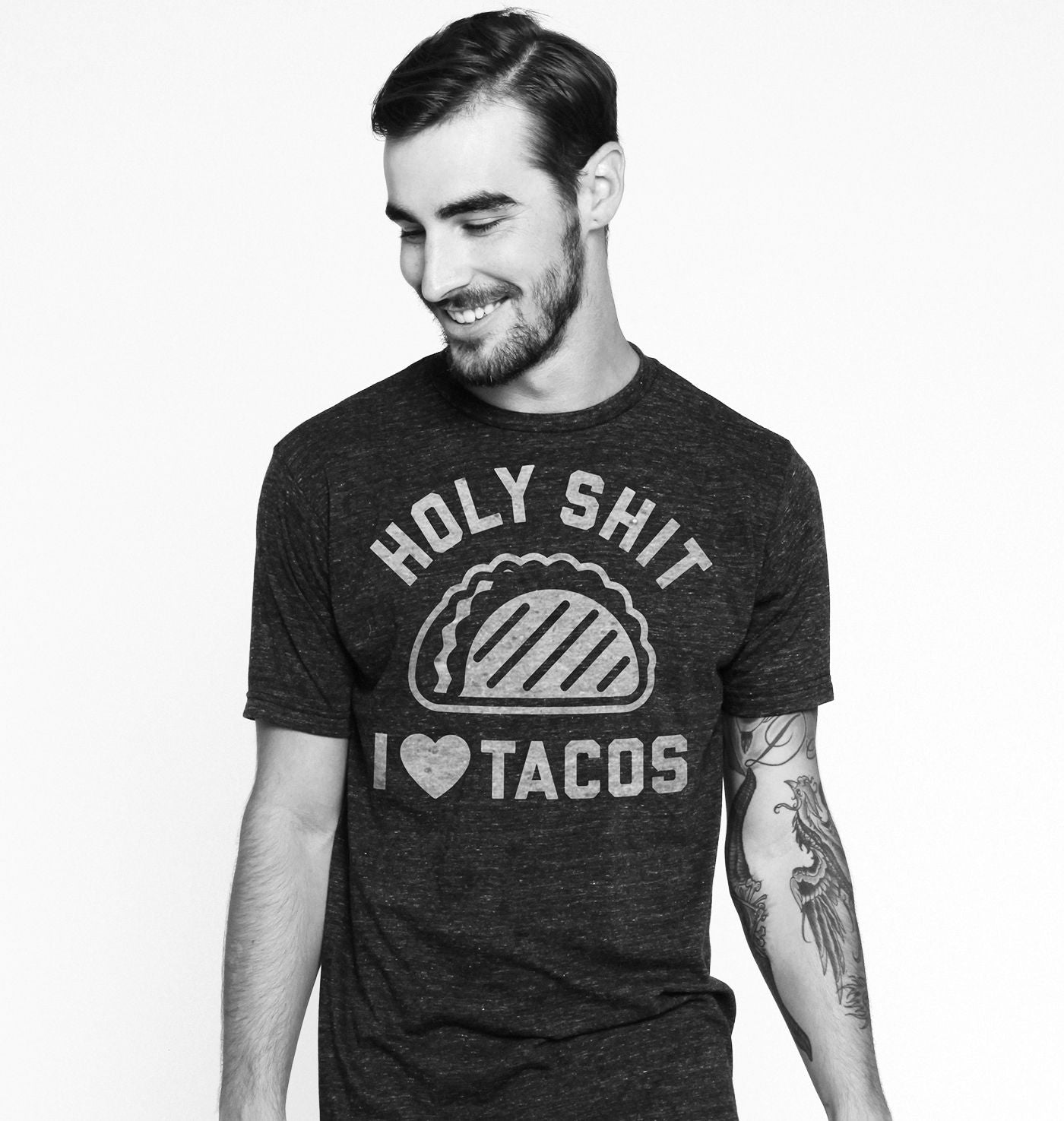 Holy Shit I Love Tacos Mens Tee Black – Buy Me Brunch