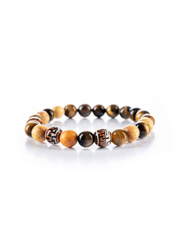 Gemstone bracelet with Palo Santo and Tiger's Eye