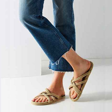 rope sandal in natural – ESPRIT Guam