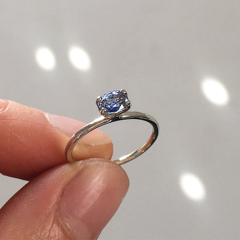 Minimal sapphire ring bespoke