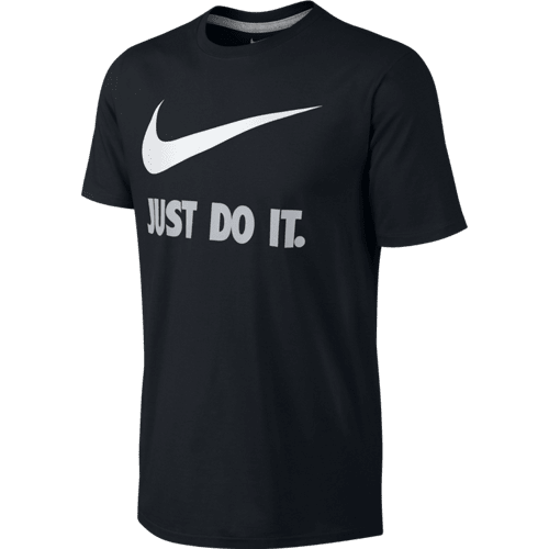 T-shirts - Nike T-Shirt Just Do It swoosh black and white - Large for ...