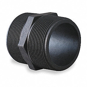 Pipe to Pipe Male Poly Coupler (Hex Nipple) 3/8'' p/n: GGNIP038SH