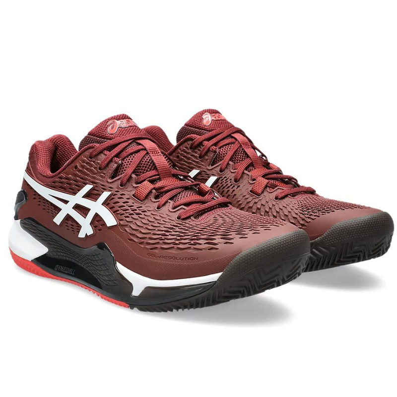 Asics Gel Resolution 9 Clay Women's Tennis Shoe - Light Garnet - Of Courts