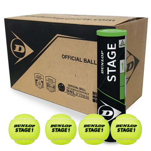 Dunlop Stage 1 Green 4 Ball Carton - 72 Balls