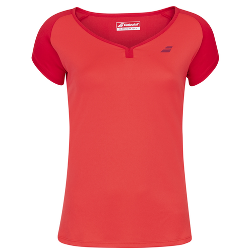 Babolat Play Cap Women's Sleeve Top - Tomato Red