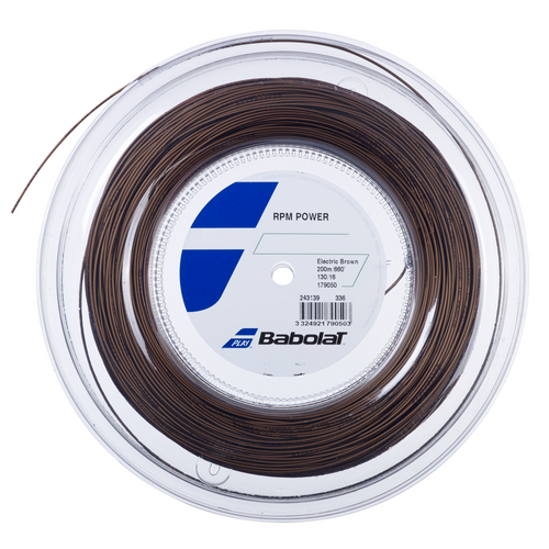Babolat RPM Power 1.30 200m Reel - Electric Brown