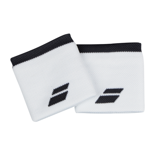 Babolat Logo Wristband - White/Dark Grey (Rabbit)