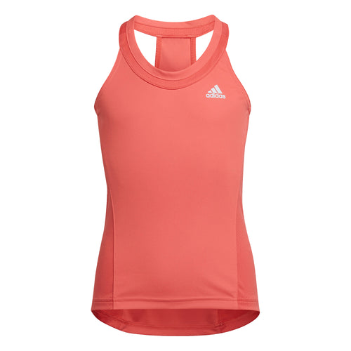 Adidas Girls Club Tennis Tank - Semi Turbo/White