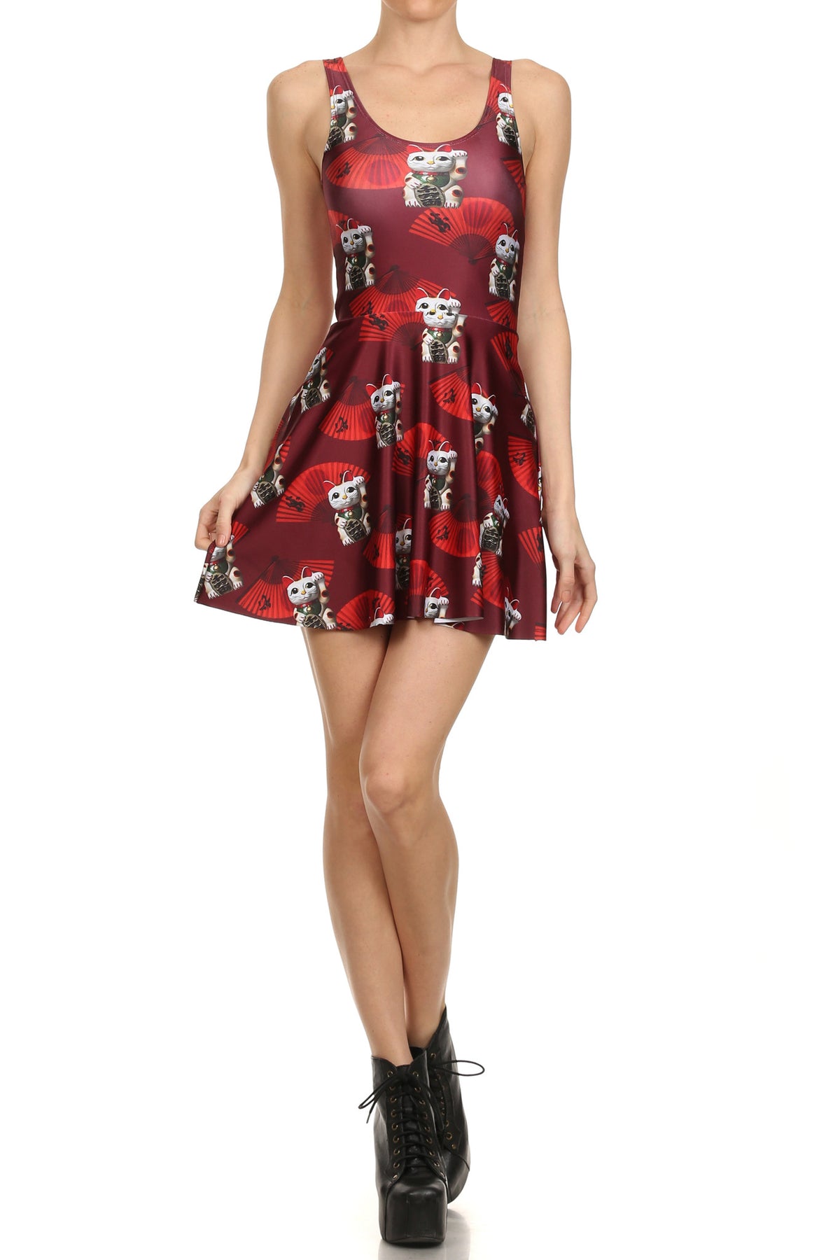 cat skater dress