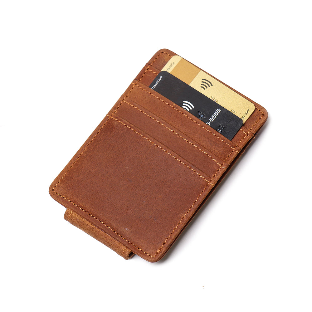 Rye - Steel Horse Leather - The Walden | Handmade Leather Front Pocket Wallet with Money Clip - image 7