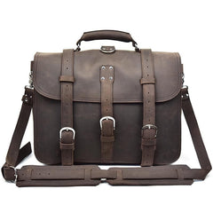 The Gustav Messenger Bag | Large Capacity Vintage Leather Messenger Ba