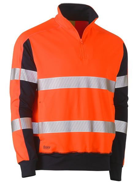 Bisley Womens Taped Hi-Vis Fleece Hoodie