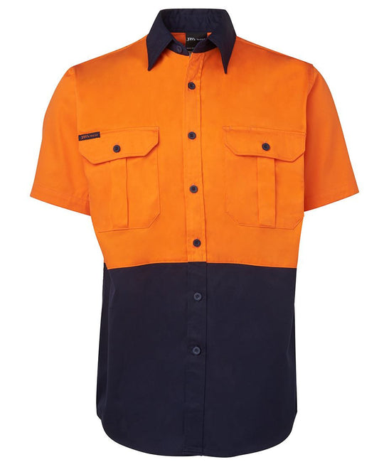 JBs Wear Hi Vis Long Sleeve (D+N) 150g Work Shirt - Adults (6DNWL)