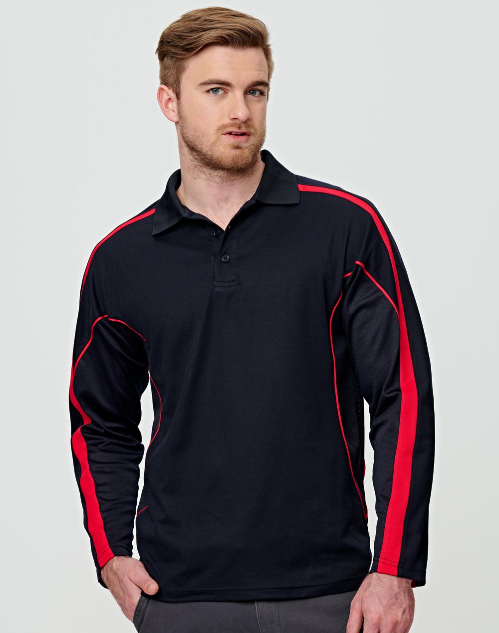 Winning-Spirit-Men's-Long-sleeve-Polo