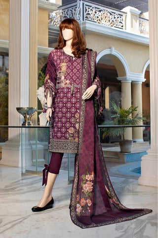 Velvet With Heavy Faux Georgette Embroidery Top Pakistani Suit For Women's  - Goodsdream