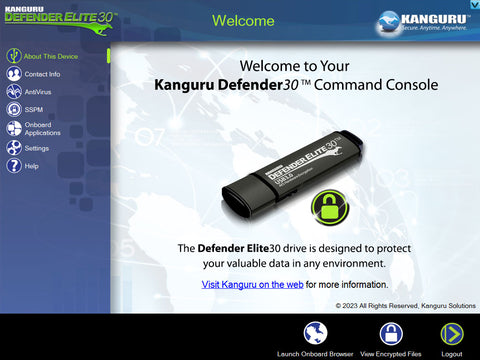 The New Kanguru Command Console Home Screen