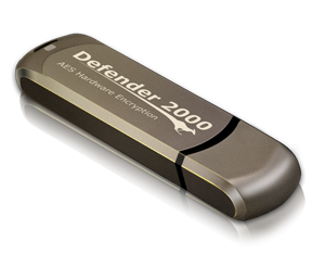 Kanguru Defender 2000 Secure, Hardware Encrypted Flash Drive