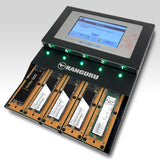 Mit dem KanguruClone 4 M.2 NVMe SSD Duplicator können Sie problemlos bis zu 4 NVMe SSDs gleichzeitig duplizieren. Rüsten Sie PCs auf oder führen Sie neue Systeme mit Hochgeschwindigkeits-NVMe-Technologie ein.