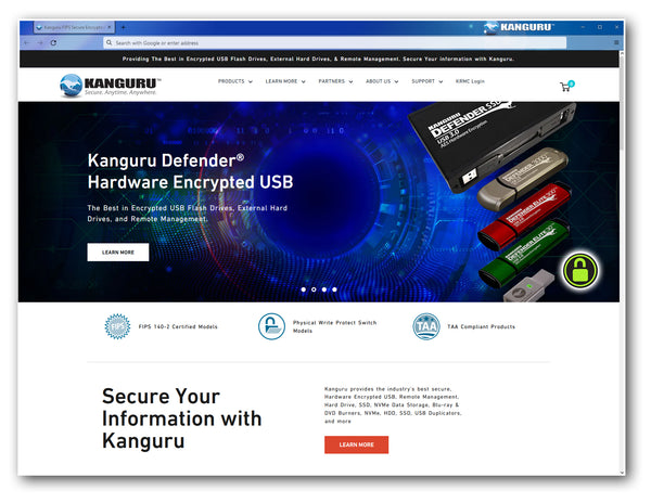 Kanguru On Board Browser provides a secure environment for online browsing