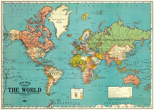 world map paper hanging kit malenka originals