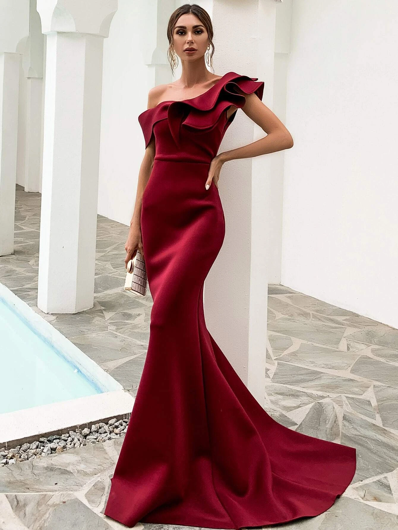 Trinity Burgundy Gown