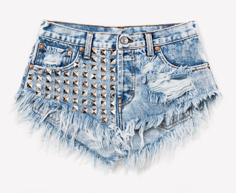 Studded Shorts - High Waisted 