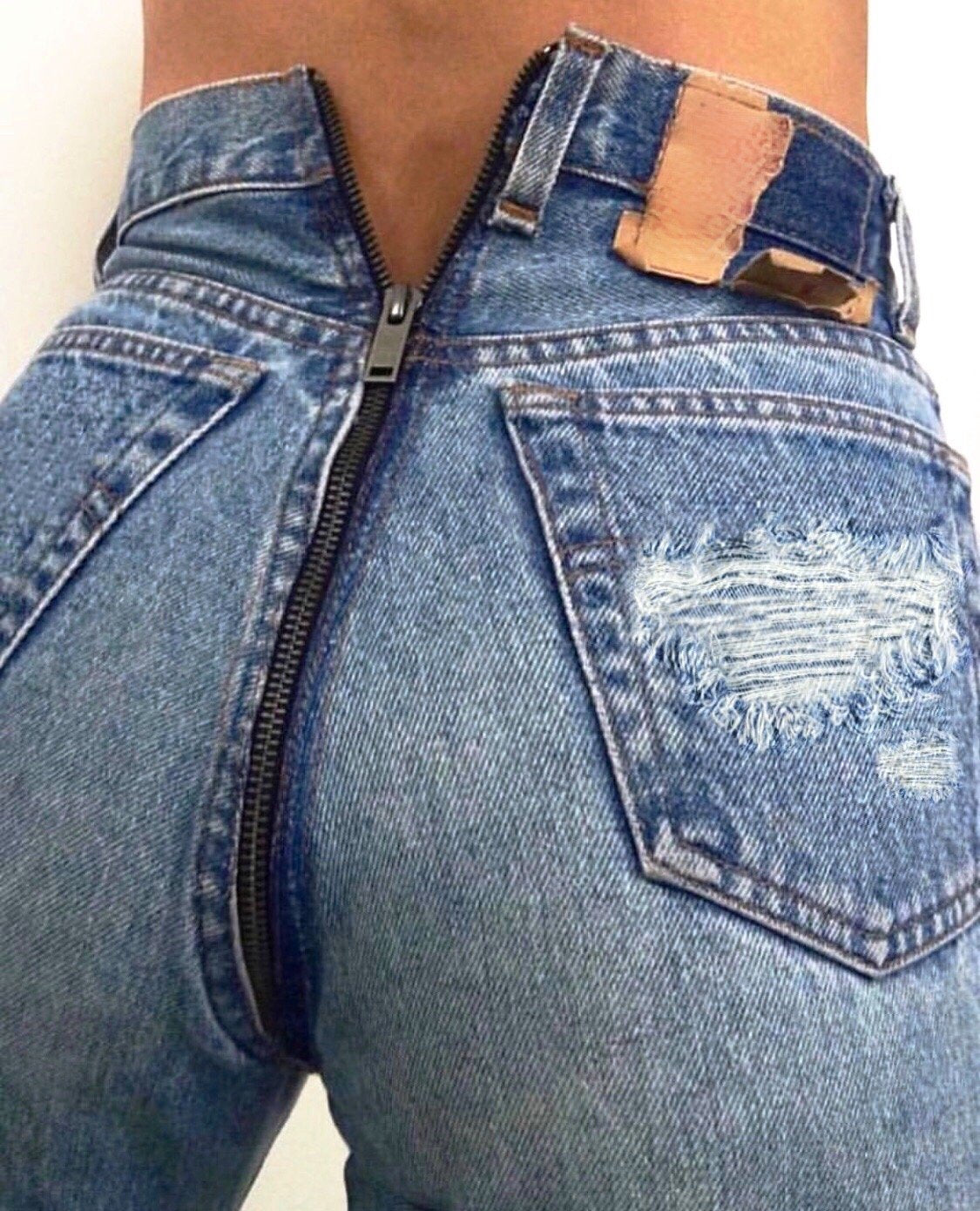 zipper jeans