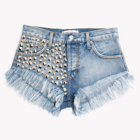 Studded Shorts - High Waisted | Runwaydreamz.com – RUNWAYDREAMZ