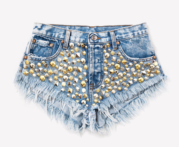 Toxic Studded Babe Frayed Shorts – RUNWAYDREAMZ