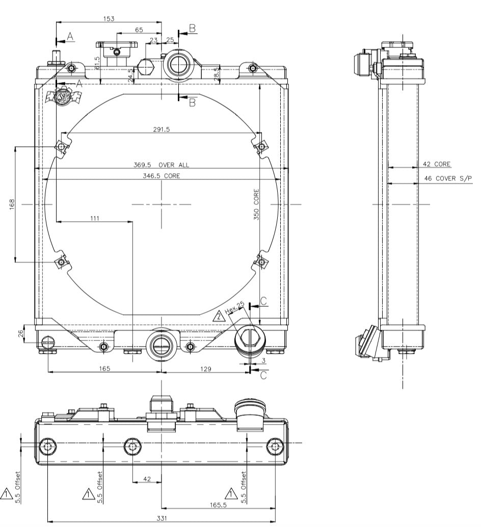 radiator cap dimensions