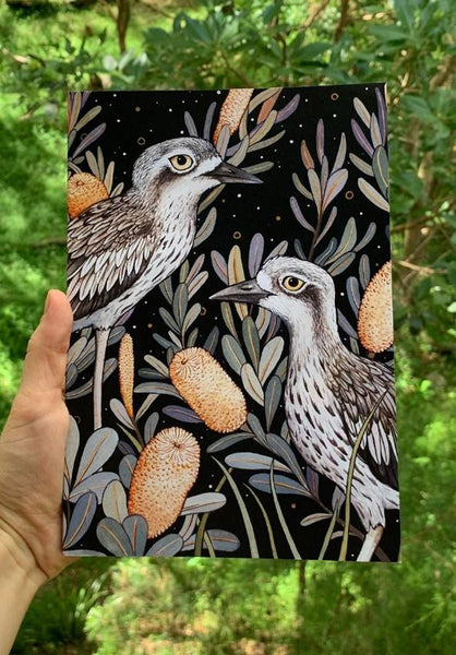 stone curlew, australian made notebook