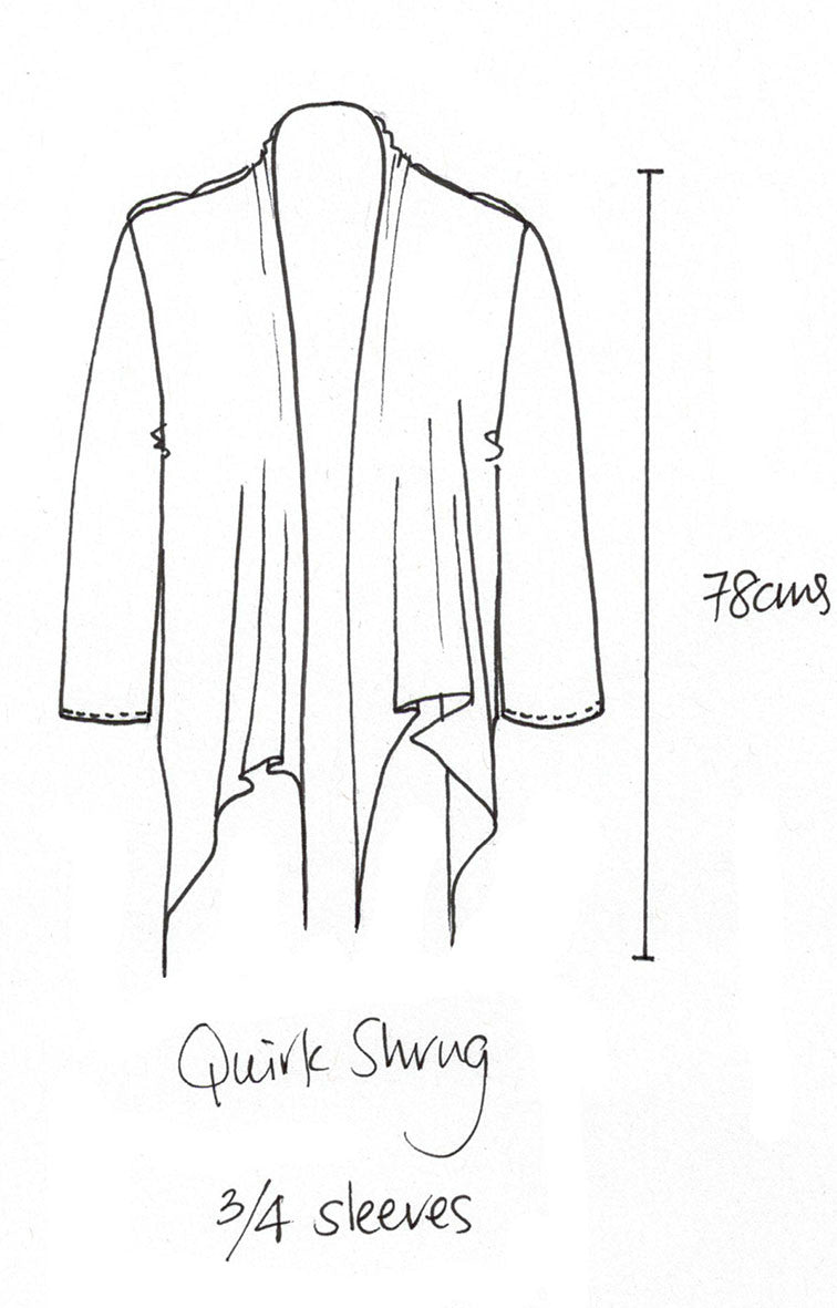 Quirk shrug 3/4 sleeve indigo – Sustainable Fashion