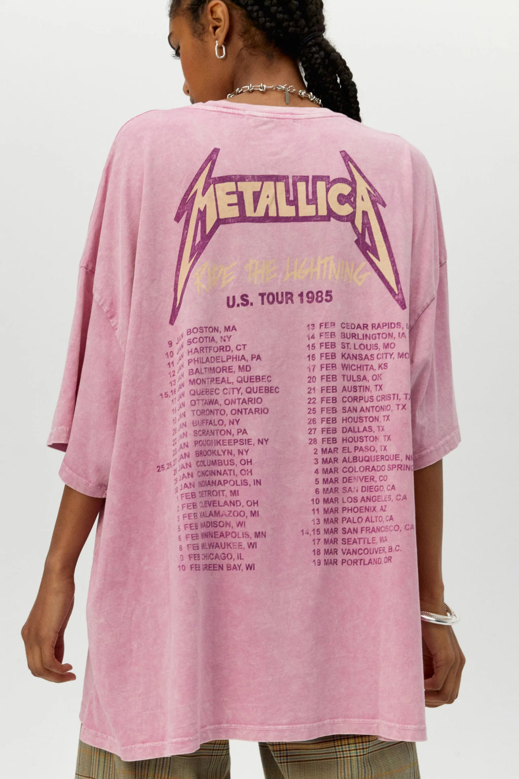 metallica us tour 1985 tee