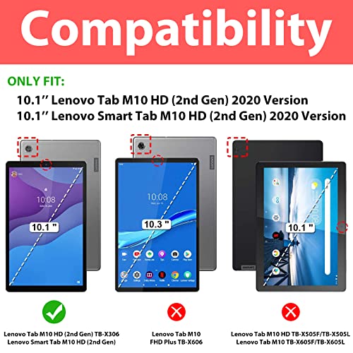  ProCase [2 Pack] Screen Protector for Lenovo Tab M10 FHD Plus  10.3 Inch TB-X606F TB-X606X, Tempered Glass Screen Film Guard for Lenovo  Tab M10 Plus (2nd Gen) 2020 Release : Electronics
