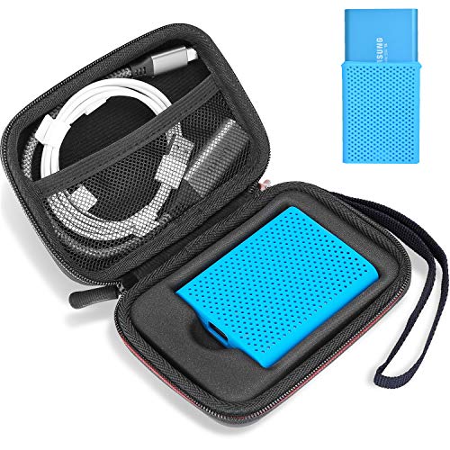 ProCase Carrying Case for Samsung T7 Shield External SSD with 2 Cable Ties,  Hard EVA Shockproof Storage Travel Organizer for T7 Shield Portable Solid