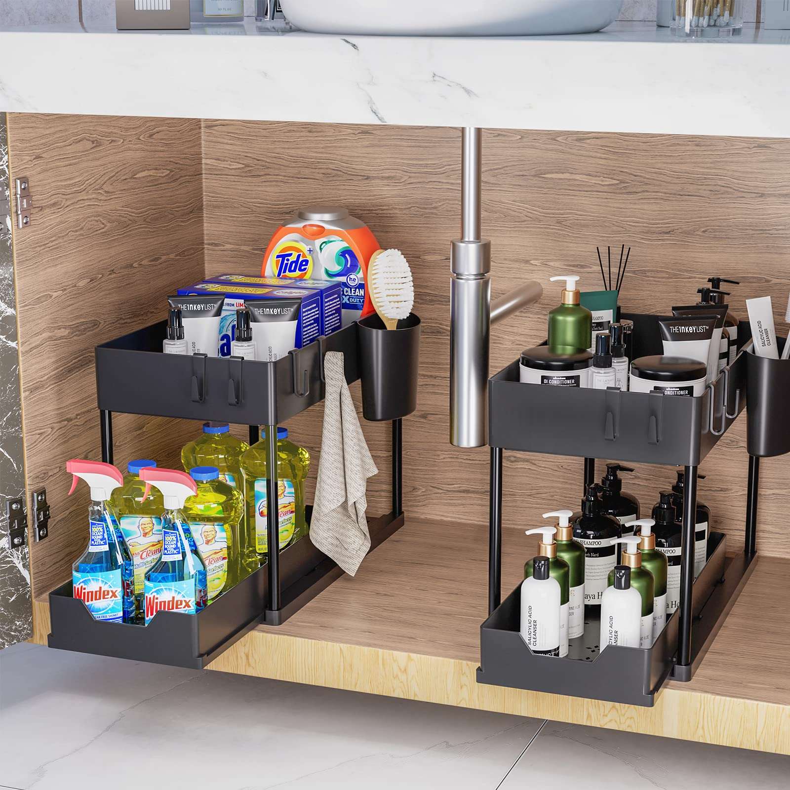 3 Pack) Pull Out Under Sink Organizers